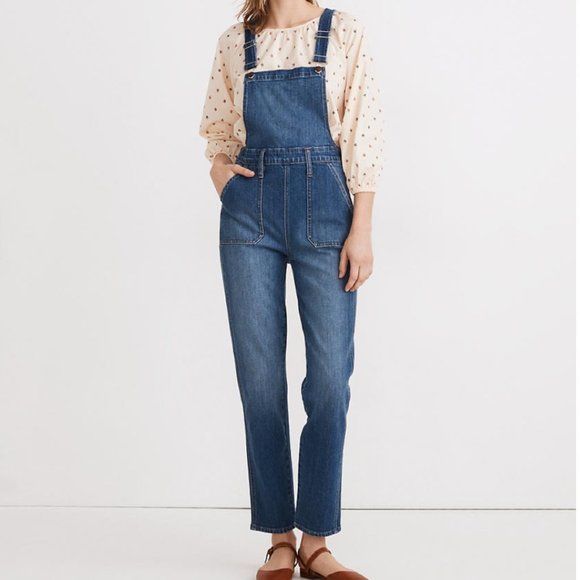 Madewell Denim - Madewell Stovepipe Overalls in Cosman Wash